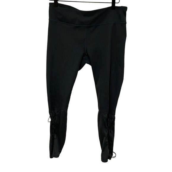 Fabletics lace up leggings dark green one size - Picture 1 of 7